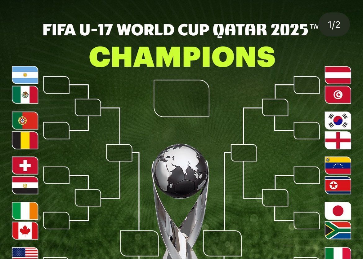 U17男足世盃賽32強出爐：亞洲4隊晉級，韓國將戰英格蘭