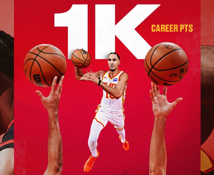 恭喜！裡薩謝成老鷹隊史第4年少的1000分球員