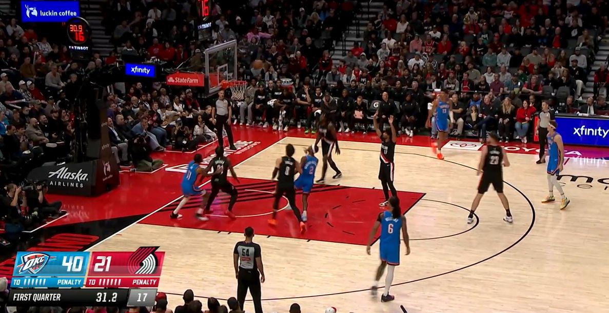 這是背靠背作戰？雷霆首節狂轟41分，領跑位20分打爆開拓者